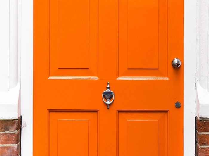 orange front door